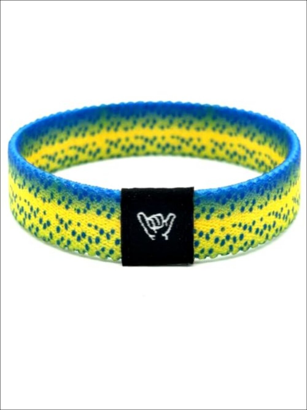 Silicone Stretch Bracelet Wristband 7.5" Medium Dorado Fish Design
